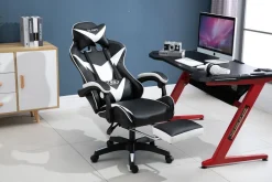 Office Gaming Chair with retractable footrest