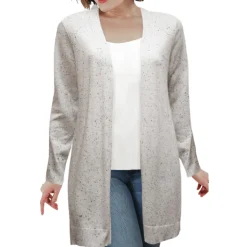 O/s Nep Yarn Long Cardigan