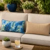 Outdoor Lumbar Cushion 13 x 19 in – Belize Blue Tropical Accent Pillow