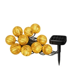 Outdoor Solar String Lights – 2 m Warm White Decorative Globe Lights