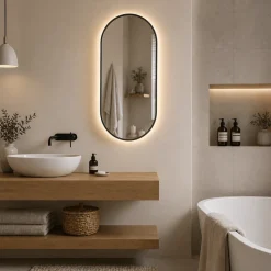 Oval Mirror with light | 50 CM