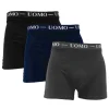 3-Pack Solid Boxer Briefs with Logo Waistband