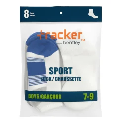 8-Pack Sport Ankle Socks (Ages 7–9)