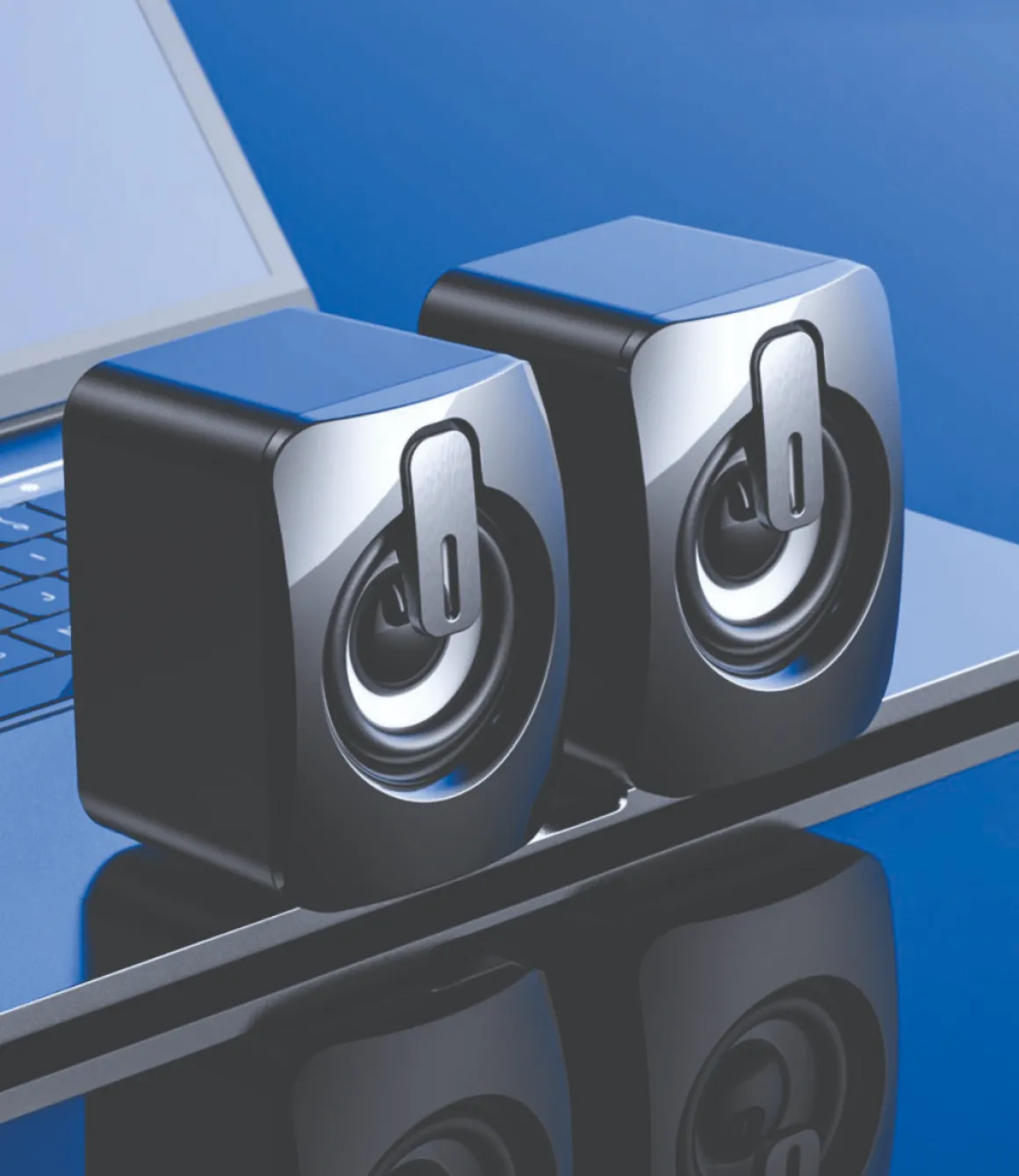 Pair Of Gaming Speakers Fancy Light