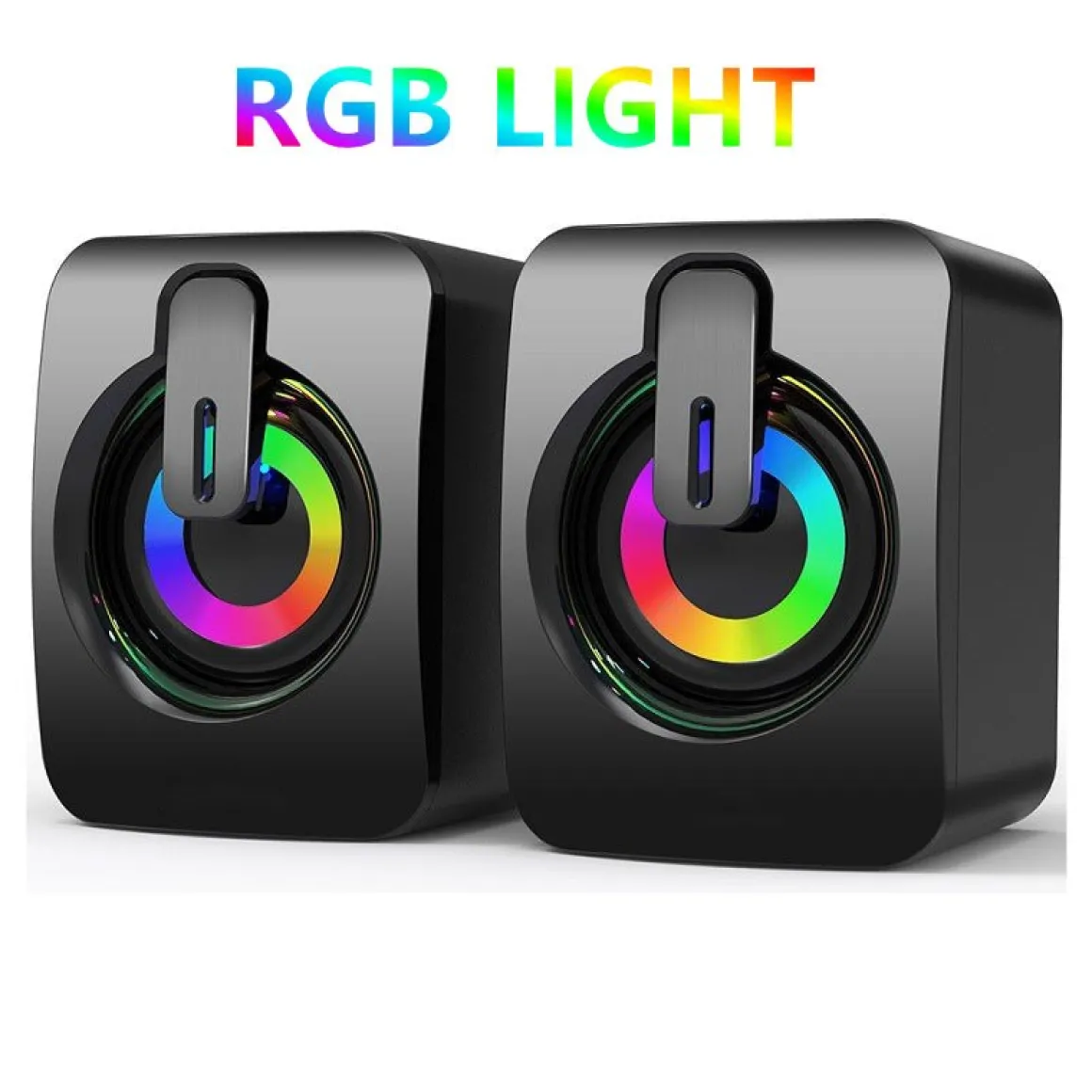 Pair Of Gaming Speakers Fancy Light