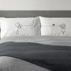 Pair Of His & Her Matching Pillowcases