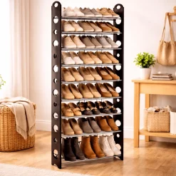 50 Pair Shoe Rack – Space-Saving Multi-Tier Storage Organizer