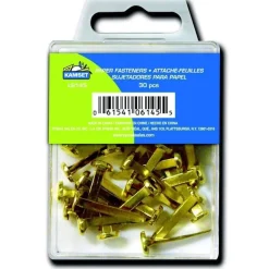 30 Paper Fasteners - Brass