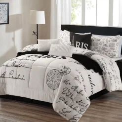 Paris Jazz- Comforter Black/white