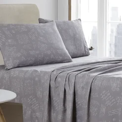PARIS MAP Microfiber Sheet Set-Grey