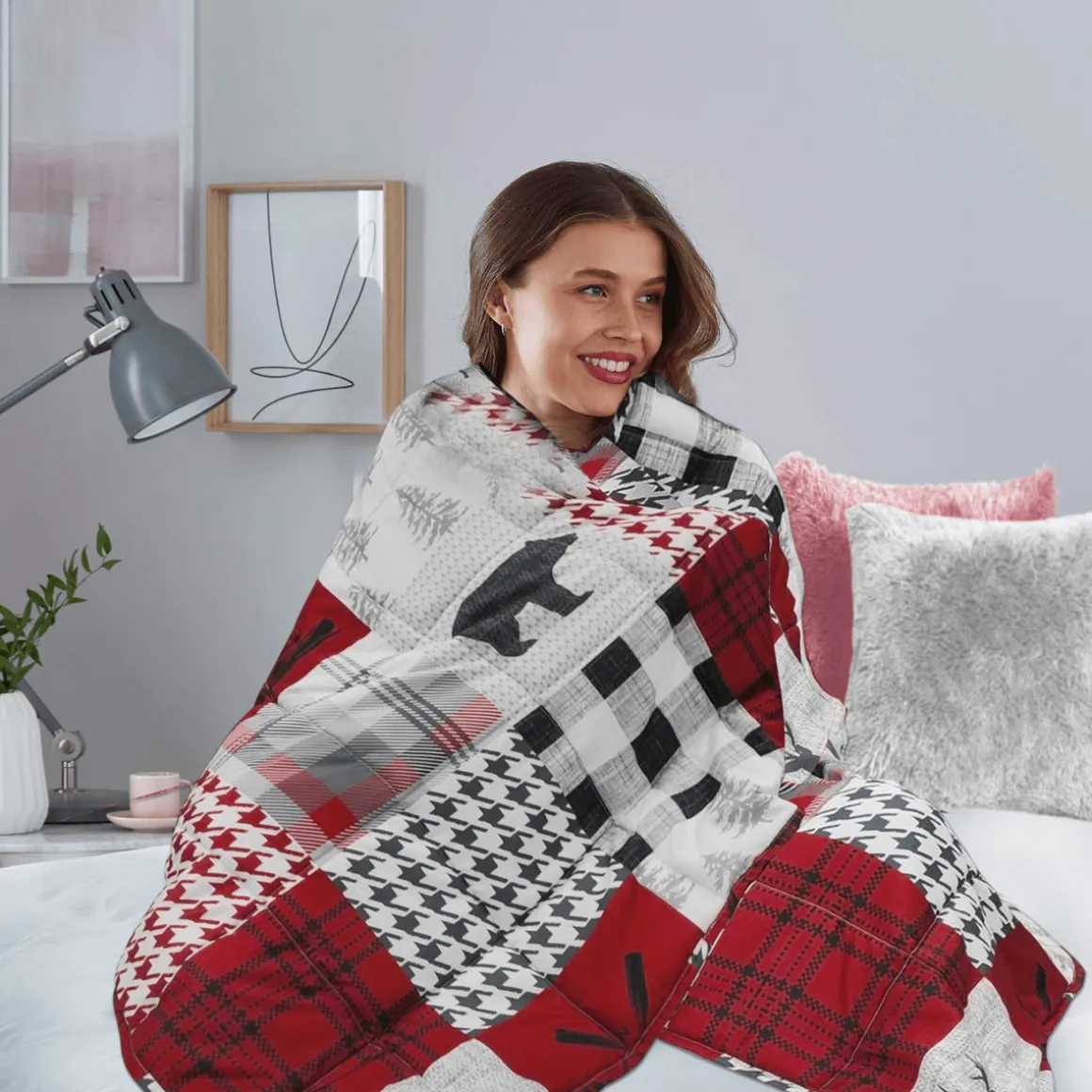 Patchwork - Weighted Quilted Throw | 10lbs 40x60"