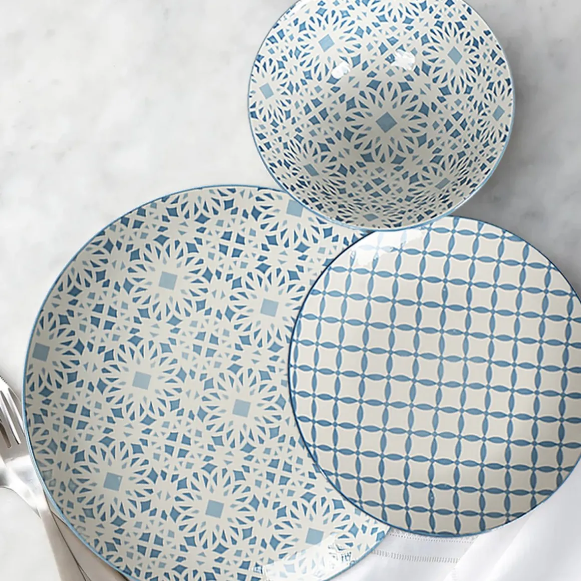 12pc Dinner Set Geo Print