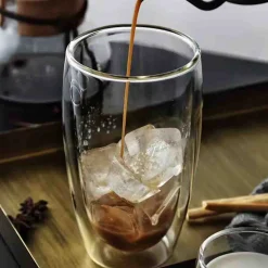 2pcs Double Walled Glass Cup (450 ML)