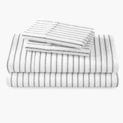 6 pcs. Microfiber Sheet Set with Embroidered Pillowcases