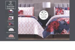12 PCS Reversible Comforter Set