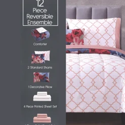 12 PCS Reversible Comforter Set