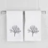 2pc Trees Towel / White