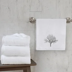 2pc Trees Towel / White