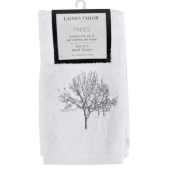 2pc Trees Towel / White