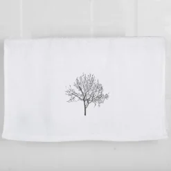 2pc Trees Towel / White