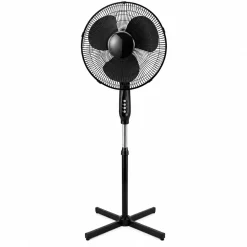 16” Pedestal Floor Fan – Black Adjustable Cooling Fan