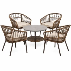 5-Piece Patio Set with Table and Chairs