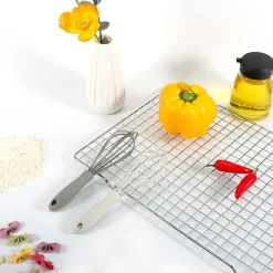 2 Pieces Mini Silicone Whisk Set 7 Grey