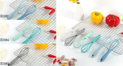 2 Pieces Mini Silicone Whisk Set 7 Blue