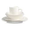 16-Piece Square-Shaped White Dinnerware Set