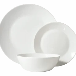 12 Piece White Opal Dinner Set