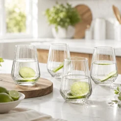 Piedmont Wide Stripe Tumblers – 400 ml – Set of 4