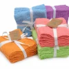 5pk Face Cloth 12x12in Solid Cotton