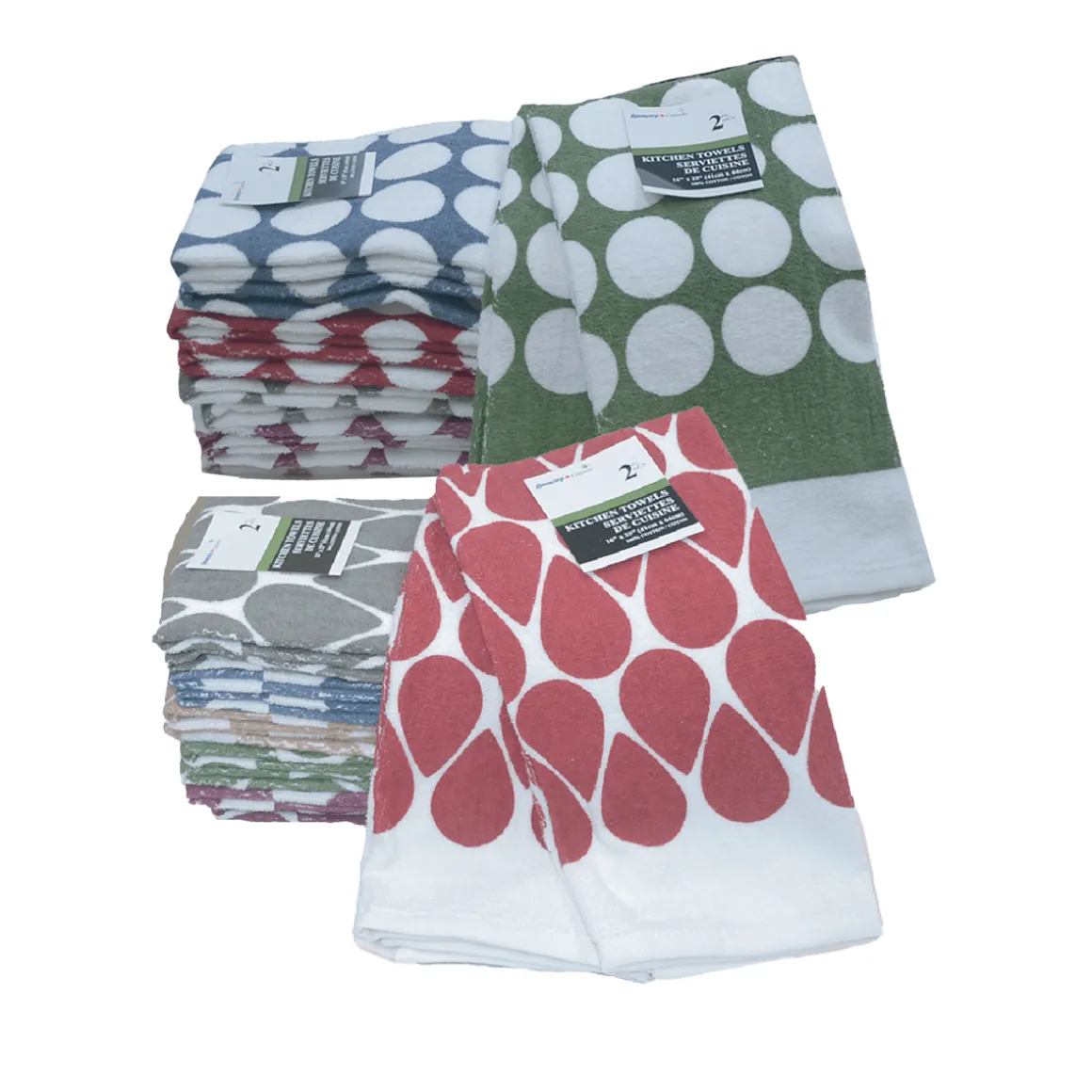 2pk Kitchen Towel Check