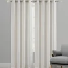 2pk Panels 52x84 Faux Linen Oatmeal