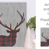 Plaid Deer Body Art Mural