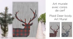 Plaid Deer Body Art Mural