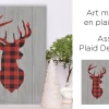 Plaid Deer Wall Art