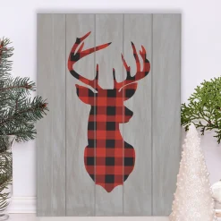 Plaid Deer Wall Art