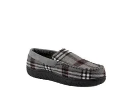 Plaid Memory Foam Moccasin Slippers