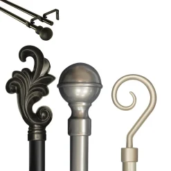 PLASTIC DOUBLE FINIAL POLE SET
