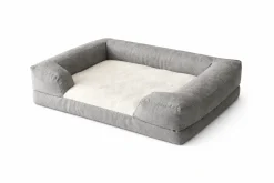 Plush Comfort Pet Bed with Supportive Bolsters