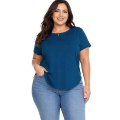 Plus Short Sleeve Crew Neck Tee