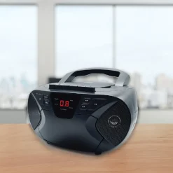 Portable CD Audio Player and AM/FM Radio Cassette Bluetooth Boombox
