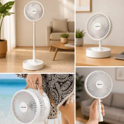 Portable Telescopic Fan with Adjustable Height