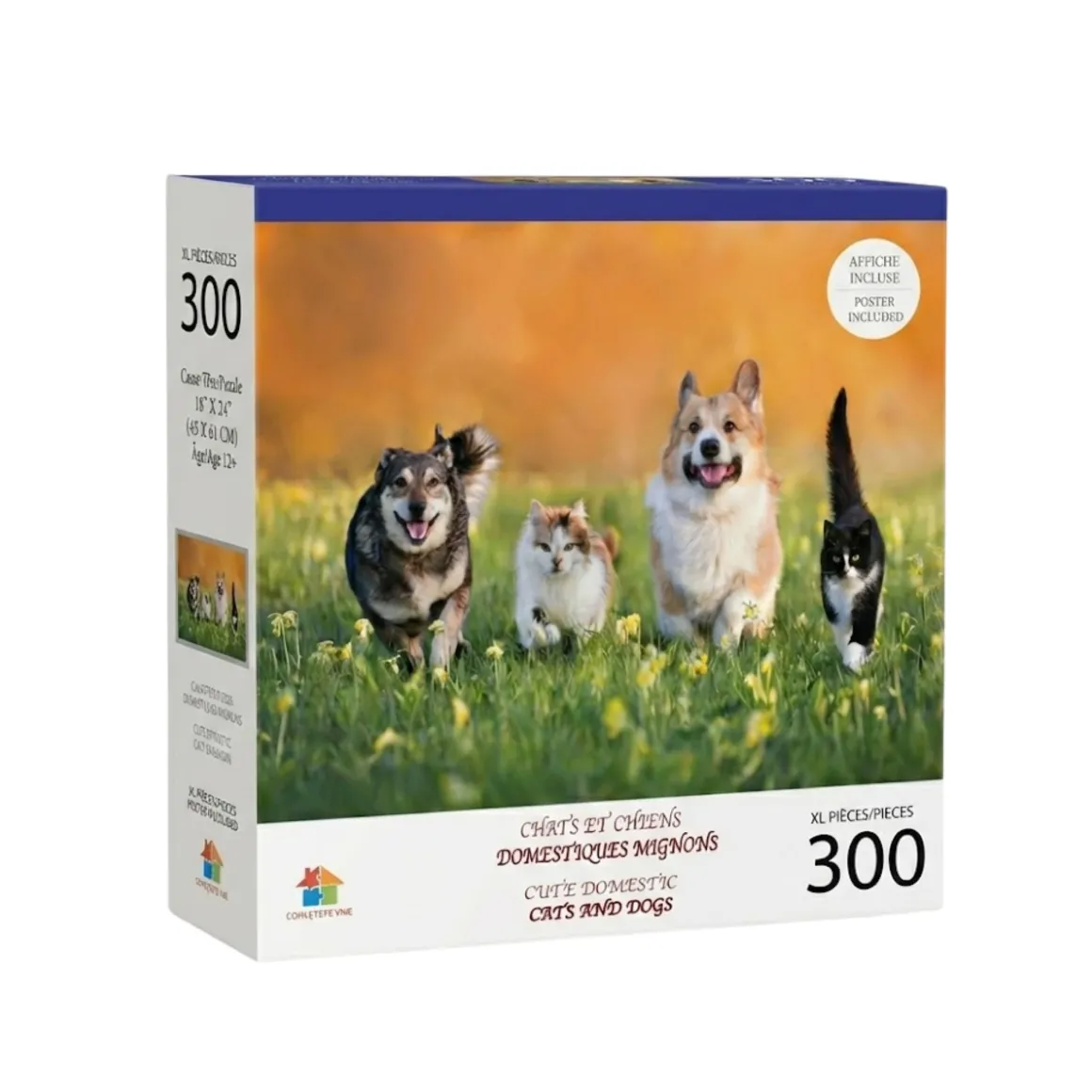 Premium Landscape & Animal Puzzle – 300, 500 or 1000 Pieces (Poster Included)