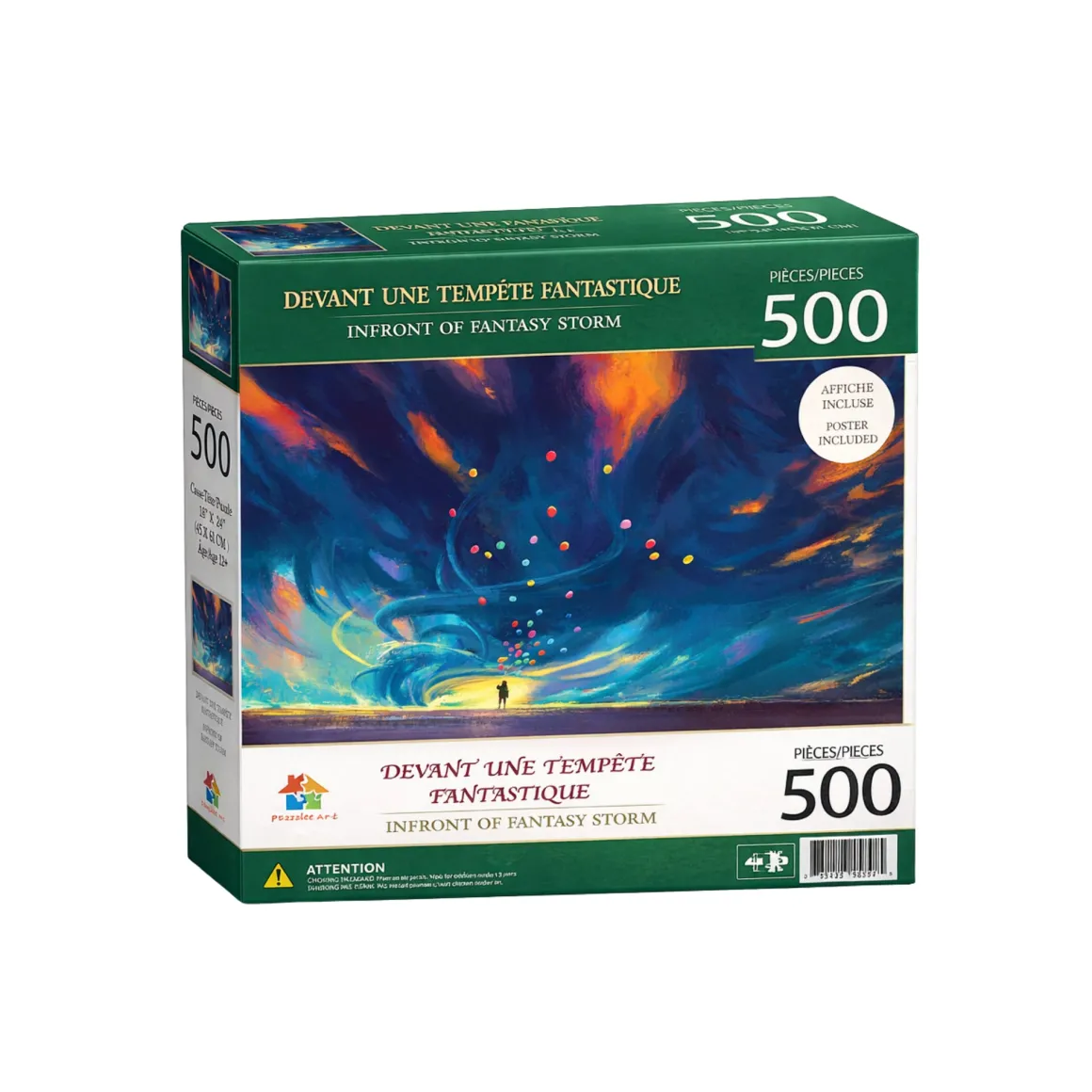 Premium Landscape & Animal Puzzle – 300, 500 or 1000 Pieces (Poster Included)