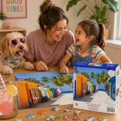 Premium Landscape & Animal Puzzle – 300, 500 or 1000 Pieces (Poster Included)