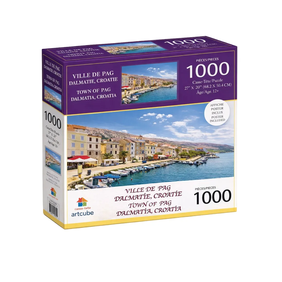 Premium Landscape & Animal Puzzle – 300, 500 or 1000 Pieces (Poster Included)