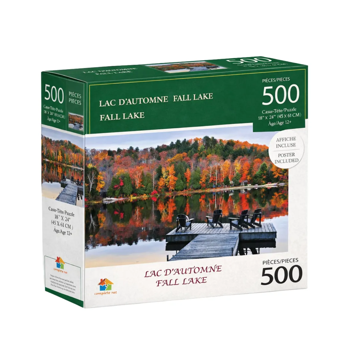 Premium Landscape & Animal Puzzle – 300, 500 or 1000 Pieces (Poster Included)