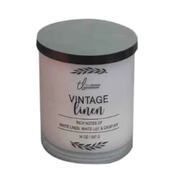 Premium Scented 14 Ounce Candle Vintage Linen